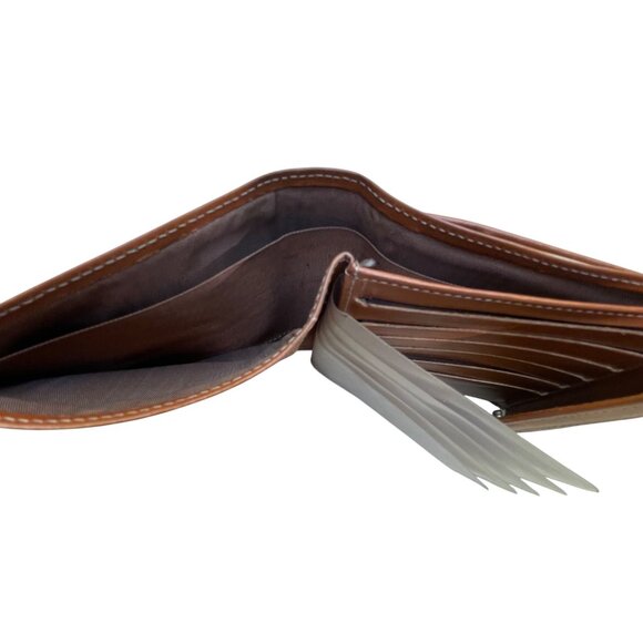 Dooney & Bourke Women’s Brown & Black Pebbled Leather Compact Bifold Wallet - Picture 10 of 10